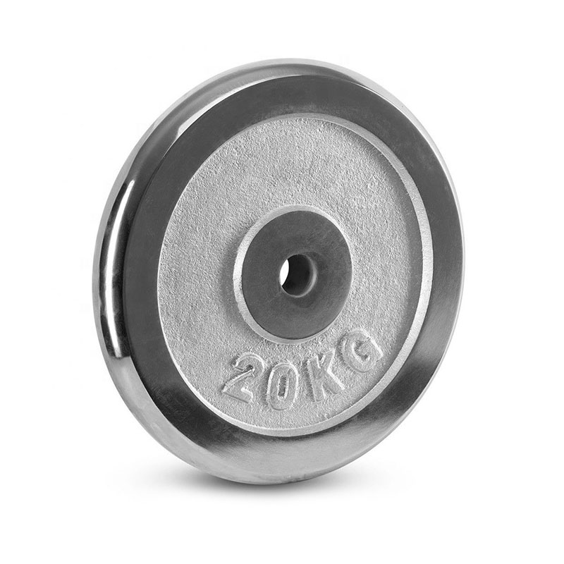 【aokiman】ダンベルプレート ジム機器フィットネスシルバークロームコーティング鋳鉄ウェイト