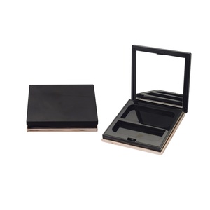 Boîtes de poudre cosmétiques vides en plastique 5.0+4.5ml en gros, emballages de fard à joues, palettes de fards à paupières 2 compartiments pour parfum - Product Image 1