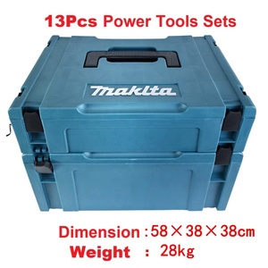 18PCS Lithium Battery Powered điện công cụ thiết lập bao gồm búa góc máy xay khoan không khí nóng súng máy sấy tóc-Đánh bóng kết thúc đóng hộp - Product Image 5