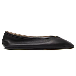 Vino nero <span class=keywords><strong>cammello</strong></span> bordeaux taglio a V di grandi dimensioni a punta quadrata in pelle di balletto <span class=keywords><strong>scarpe</strong></span> da ufficio per donne in pelle di vitello 45 - Product Image 6