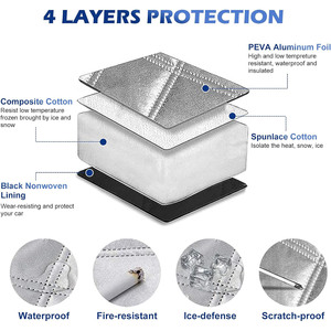 Waterdicht Universeel Voor Alle Seizoenen Buiten 4 Lagen Aluminiumfolie Katoen Sneeuwbestendige Auto Voorruit - Product Image 4