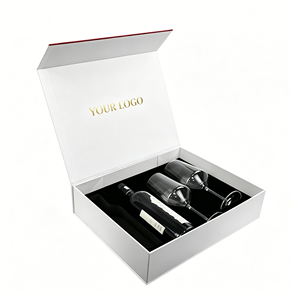 High Quality Foldable Magnetic Wine Box Luxury Rigid <b>Paper</b> Packaging Custom Printed for Champagne <b>Red</b> Wine Spirits - Product Image 3