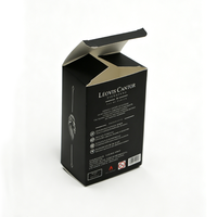 Boîte d'emballage personnalisée pour flacon de parfum noir avec fenêtre en PVC