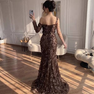 Vestido <span class=keywords><strong>de</strong></span> Noche Sirena con Encaje Floral 3D Verde Salvia 2026, Elegante Vestido <span class=keywords><strong>de</strong></span> <span class=keywords><strong>Fiesta</strong></span> <span class=keywords><strong>de</strong></span> Boda <span class=keywords><strong>para</strong></span> Mujer - Product Image 5