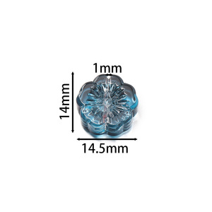 Perles de verre en cristal de fleurs de cerisier glacées, pour la fabrication de bijoux, accessoires de boucles d'oreilles et bracelets DIY - Product Image 2