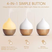 IBN 100ml diffuseur d'aromathérapie à ultrasons ABS PP diffuseur d'huile essentielle silencieux Mini diffuseur de parfum sans eau pour chambre bureau