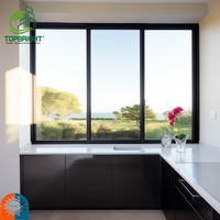 Ventanas y puertas corredizas de aluminio de color champán y bronce estándar CE Ventana de aluminio corrediza exterior de apertura horizontal