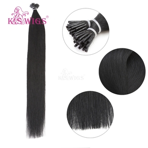 Extensions de cheveux K.SWIGS I-Tip, 100% cheveux humains vierges, micro-perles, sans colle, installation facile, lisses et naturelles, vente en gros. - Product Image 1