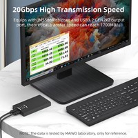 Carcasa de Aluminio para SSD NVMe de Doble Bahía, Lista para Enviar, con Hardware RAID, USB-C 10Gbps, para SSD M2, Gran Capacidad, PM RAID 0 1, Sin Herramientas