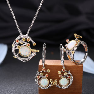 Manufacturer Direct Sale Price Customize Big Cz Stone Jewelry Set Custom Wholesale <strong>Costume</strong> Sets African - Product Image 3