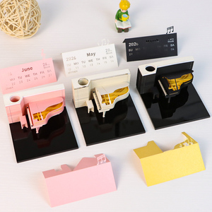 Calendrier 3D 2026 Bloc-notes 3D en papier déchirable pour sculpture artistique Cube <span class=keywords><strong>de</strong></span> notes adhésives anti-adhérentes 150 feuilles Bloc-notes - Product Image 3