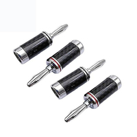 Fabricant de prises banane HIFI 4MM de haute qualité Connecteur banane plaqué or avec verrouillage à vis pour prises audio haut-parleur 2 pièces
