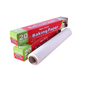 50m Non Toxic Parchment Paper Non Stick Silicone Coated Air Fryer Disposable Baking Paper Liner Rolls