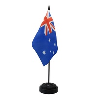 Drapeau personnalisé en gros, personnalisation sur mesure, Australie, mini-drapeau de bureau, drapeau de table de négociation, 14*21cm, polyester, drapeau de conférence