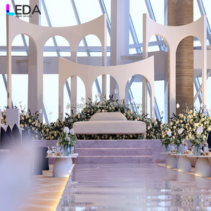 Arche de scène de mariage en PVC carré blanc de haute qualité LEDA, décoration de scène de salle, arche de toile de fond - Product Image 2