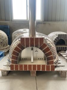 Grand <span class=keywords><strong>kit</strong></span> de <span class=keywords><strong>four</strong></span> <span class=keywords><strong>à</strong></span> <span class=keywords><strong>pizza</strong></span> <span class=keywords><strong>à</strong></span> bois extérieur avec base <span class=keywords><strong>en</strong></span> pierre et porte pour les événements de jardin et de restauration - Product Image 1