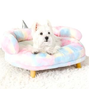 Regenbogen-Einhorn Stoff-Typ Warmes Winter-Haustierbett für Katzen & Hunde Ohne Montage Universelles Haustierbett für Katzen und Hunde Geeignet für Kleintiere - Product Image 3