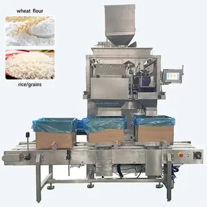 Arroz/feijão/grãos/doces linear weigher enchimento embalagem papel caixa embalagem máquina