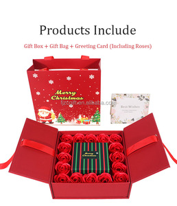 Scatola Regalo Impermeabile Portatile Quadrata con Rosa Rossa Fatta a Mano e Fiore di Sapone Singolo per San Valentino e <span class=keywords><strong>Festa</strong></span> della <span class=keywords><strong>Mamma</strong></span> - Product Image 4