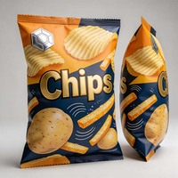 Bolsa con fuelle lateral y sellado trasero personalizada para patatas fritas, de grado alimenticio, resistente a la humedad, para snacks de patatas crujientes, leche y alimentos para mascotas