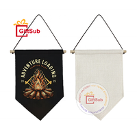 Drapeau personnalisé en polyester et lin, sublimation vierge, bannière de fête, jardin, camping, porte, mur, ornements suspendus, drapeaux pour la décoration de la maison