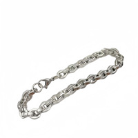 Bracelet en acier titane, design géométrique ajouré, bijoux personnalisés faits à la main en acier inoxydable