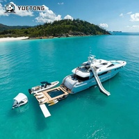 Toboggan aquatique gonflable personnalisé Yuetong, toboggan gonflable pour bateau, toboggan flottant pour le plaisir aquatique