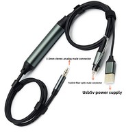 Convertidor de Cable de Audio de Cobre con Alimentación USB y TOSLINK 2 en 1, Compatible con Conversión de Señal Óptica Digital a Analógica Integrada