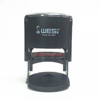 Carimbo Automático WES SE-3555, Máquina de Impressão de Carimbo de Borracha com Estampagem a Quente
