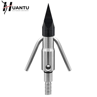Pointes de flèches de chasse HT Archery Broadhead 225 grains en acier inoxydable 420 pour arc composé, arbalète et arc classique, tête amovible