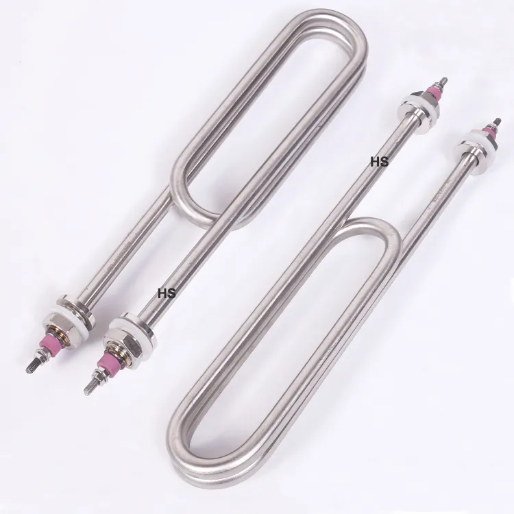 3KW Double U Shape Type Immersion Tubular Heater Stainless Steel Water Heater For Rice Steamer