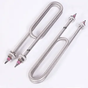 3KW Double U Shape Type Immersion Tubular Heater Stainless Steel Water Heater For Rice Steamer