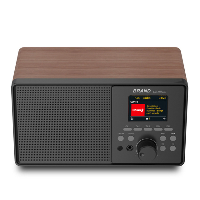 Hot Home Radio Retro Wooden Turntable Player Vintage Earphone Speaker DAB + FM BT Digital Radio / Speaker