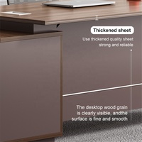 OEM ODM Mobilier de bureau complet de luxe pour entreprise, ensemble complet, bureau de direction moderne en forme de L, placage PVC