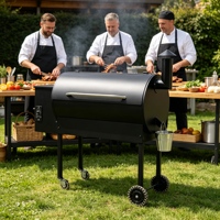 Barbecue et fumoir à granulés de bois de grande capacité, robuste, pour jardin, fourni directement par l'usine