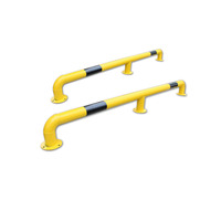 Bolardos de Seguridad en Forma de U, Anticolisión, para Columnas de Reversa, de Acero, Superficie Reflectante Amarilla y Negra, Sonido de Advertencia, Protección IP67, Urbanos