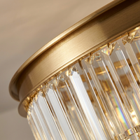 Luminaires suspendus circulaires adaptés aux lustres en cristal modernes dans les salons et les salles à manger, articles de décoration d'intérieur
