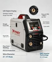 Soudeuse MIG-200AM 200A à impulsions simples, portable, IGBT, multi-processus MIG TIG MMA pour l'aluminium et l'acier au carbone