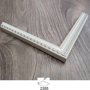 Moulures décoratives en PS pour cadres photo, incrustées or et argent, pour le marché européen, moulures pour cadres photo miroir - Product Image 6
