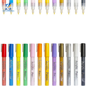 12 stylos de peinture <span class=keywords><strong>acrylique</strong></span> de couleur <span class=keywords><strong>crayon</strong></span> marqueur encre permanente de Logo personnalisé <span class=keywords><strong>pour</strong></span> la peinture de <span class=keywords><strong>roche</strong></span> - Product Image 6