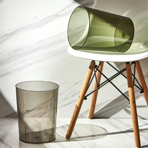 Household Transparent <strong>Trash</strong> Can Light Luxury Paper Basket Lidless <strong>Trash</strong> Can Living Room Simple Large Capacity Waste Paper Can - Product Image 5