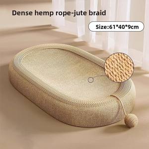 Tempat Garukan Kucing Sisal Mewah Modern Ukuran Besar dengan Tempat Tidur Kucing Terintegrasi, Tali Jute Ramah Lingkungan dan Tahan Lama untuk Semua Musim - Product Image 2