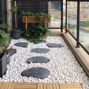 Pietra rotonda bianca lucida <span class=keywords><strong>per</strong></span> la pavimentazione all'aperto della decorazione del giardino ciottoli di pietra - Product Image 5