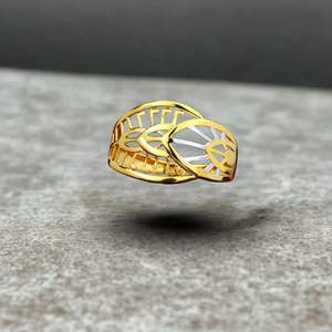 Anillo de Oro de Diseño Elegante para Mujer |   Anillo de Dedo Ligero de Oro de 22K para Uso Diario |   Elegante y Romántico Regalo de Joyería de Oro - Product Image 1