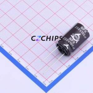 ตัวเก็บประจุอิเล็กโทรไลต์อะลูมิเนียมแบบ Through-Hole รุ่น NFR 250V100 ขนาด 16*25 มม. ความจุ 100uF 20% แรงดัน 250V กระแสไฟ 1.34A ความถี่ 1.34A-100kHz - Product Image 1