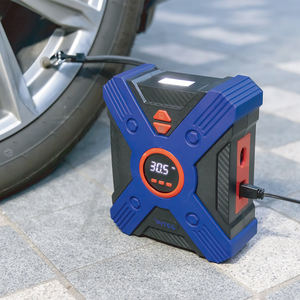 Dual Powered AC/DC 12V 100 PSI Tragbarer Reifen füller LED-Licht Not licht Digitales Manometer Hebel verriegelung Luft futter - Product Image 2