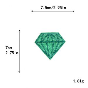 Patchs thermocollants en forme d'étoile et de diamant avec paillettes brillantes pour vêtements - Product Image 3