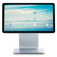 Approvisionnement direct usine – Systèmes de point de vente Android ultra-minces en aluminium argenté de 15,6 pouces avec support de bureau – OEM/ODM personnalisé