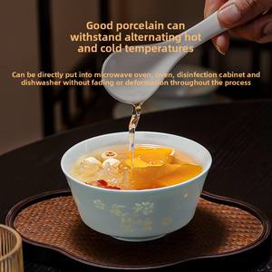 Juego <span class=keywords><strong>de</strong></span> Cuencos Zodiacales <span class=keywords><strong>de</strong></span> Celadón <span class=keywords><strong>de</strong></span> Jingdezhen con Color Subesmaltado <span class=keywords><strong>de</strong></span> Alta Temperatura, Estilo Linglong, Nuevo Estilo Chino, Tendencia Nacional - Product Image 4