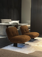 Fauteuil individuel de designer minimaliste personnalisable en cuir véritable haut de gamme pour le modèle Libra, chaise de salon de style italien